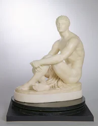 Ein griechischer Boxer wartet auf seinen Einsatz, ca. 1838
